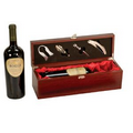 Wine Presentation Gift Set w/ Laser Engraved Flexibrass Plate